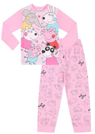 Peppa Pig Girls Long Pyjama Set Kids PJ's (2-3 Years) Pink