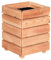 Mega Holz Pflanzkübel Modulo 30x30x39 cm Lärche, Blumenkübel aus Holz, wetterfest, Innen- und Außenbereich, Witterungsbeständig, Blumenkasten für Garten, Terrasse und Balkon, Modular und Stapelbar