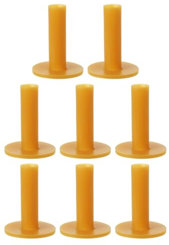 PATIKIL tee De Golf De Goma, Paquete De 8, 3 Pulgadas, Soportes De Práctica De Golf, tee para Campo De Práctica, Soporte Estable para Pelota De Golf, Amarillo