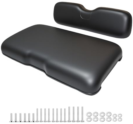 HEOHOU Golf Cart Front Seat Replacement Cushion Assembly Kit for EZGO RXV 2008-up,Front Seat Back and Bottom Cushion Set,Black