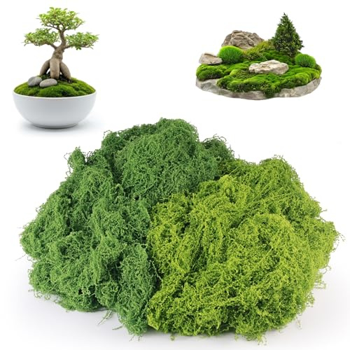 WENXINWIN 200 g de musgo artificial para decorar, musgo artificial para manualidades, musgo falso decorativo, para manualidades, musgo decorativo de Pascua, para pared, boda, decoración de fiestas