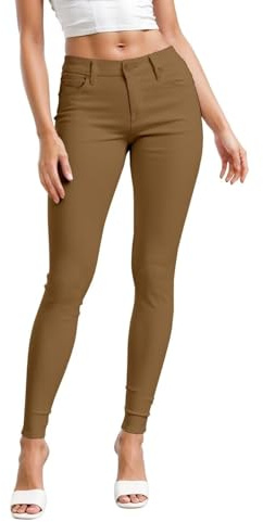 Hybrid & Company Womens Hyper Ultra Stretch Comfy Skinny Leg Work Casual Pants P44876SKX Tobacco 2X