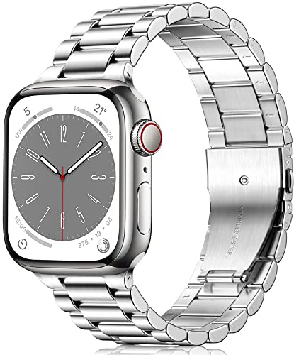 Netolo Metallrem kompatibel med Apple Watch-rem 38 mm, 40 mm, 41 mm, 42 mm, 44 mm, 45 mm, 49 mm, armband i rostfritt stål kompatibelt med Apple Watch SE-armband/iWatch Series 8 7 6 5 4 3 2 1