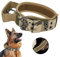 Upgrade Taktisches Hundehalsband Mit Kontrollgriff, Weich Gepolstertes Nylon Hundehalsband Verstellbare Halsband für Mittlere Große Hunde - Reflektierend für das Training