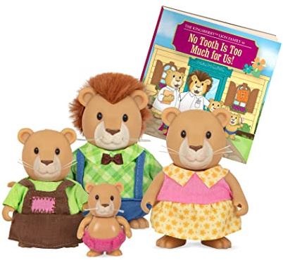 Li'L Woodzeez - I Lions Kingsberry - Leone giocattolo - Figurine da collezione - Playset di figurine per bambini - 3 anni +