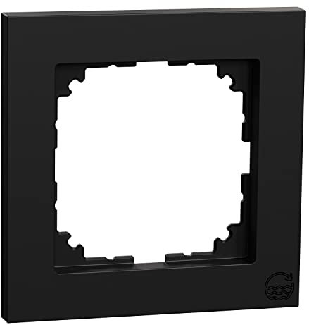Schneider Electric Merten M-Pure-Rahmen für Steckdosen und Schalter, 1-fach, IP20, schwarz matt, Artikelnummer MEG4010-3603