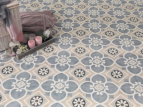 Revetement de sol en PVC dans un style rétro et nostalgique, Découpe (2m de large, 6m de long)