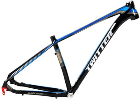 ZFF Mountain Bike Frame 27.5 29er Aluminum Alloy Hardtail MTB Frame 17'' QR 135mm XC Frame Disc Brake Internal Routing Bicycle Frame (Color : Black-blue, Size : 17'')