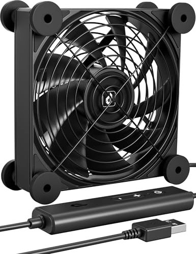 upHere gaming Ventilateur USB,Double Roulement à Billes,Ventilateur Silencieux,DC 5V Ventilateur PC,120MM Ventilateur PC USB,pour PS5,PS4,Ordinateur Portable,Boîte de Télévision,Routeur,U3UK1.