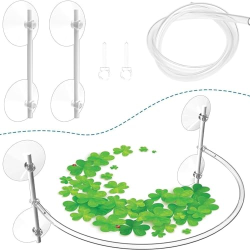 Corral flotante para plantas, anillo de alimentación de peces, corral flotante para acuario, interceptar plantas flotantes, mejora la calidad del agua, accesorios para peceras de acuario para todas