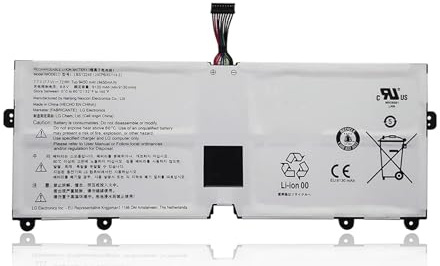 ASKC LBS1224E - Batteria di ricambio per notebook LG Gram 2018, 13Z980, 14Z980, 15Z980, 15Z990, 7,7 V, 72 Wh, 9450 mAh