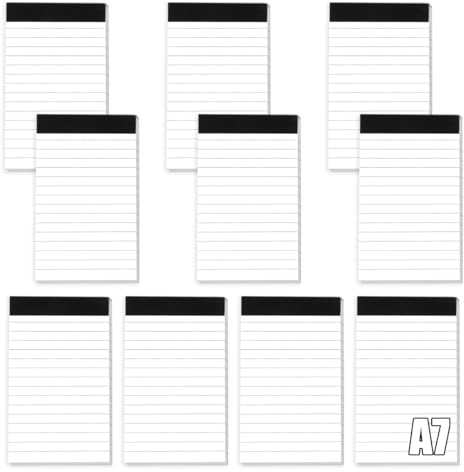EXIN DEHCEN 10 Pièces Petit Carnet De Notes De Poche, Mini Carnet De Note A7, Petits Blocs-Notes Lignés, Bloc Note A7 Detachable, 30 Feuilles par Bloc-Notes, pour le Étude, Bureau, Maison, École