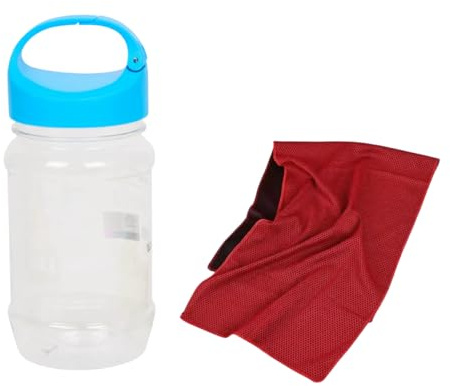 Umbro Toalla Refrescante Estuche – Enfriamiento Instantáneo hasta 2 Horas – para Deporte, Gimnasio y Verano – Azul, Amarillo o Verde – Compacta y Reutilizable (Rojo)