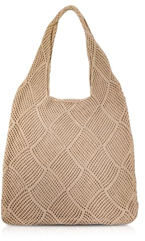 WEDAWIN Sac en Paille Femme Boheme Chic, Sac de Plage Femme, Sac Bandoulière pour Plage, Voyage Shopping et Vacances
