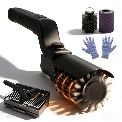 Spazzola elettrica per barbecue a batteria con 3 livelli di pulizia, indicatore batteria a 5 livelli, testa regolabile a 180°, testina in acciaio inox, impermeabile, durata, resistente alle