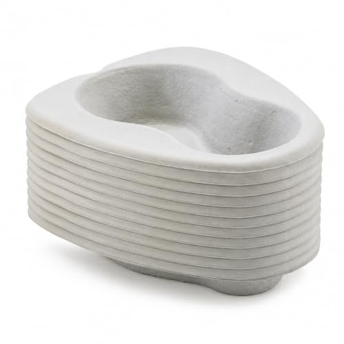 IndustraCare 2000ml Disposable Bed Pan Liners – Pack of 10 | Single-Use Moulded Pulp Bed Pan & Commode Liners | Hygiene & Infection Control for Hospitals, Care Homes & Home Care | Made in Britain, Hygiene & Infection Control for Hospitals, Care Homes & Home Care