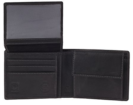 Greenburry Vintage RFID Geldbörse Leder Portemonnaie schwarz