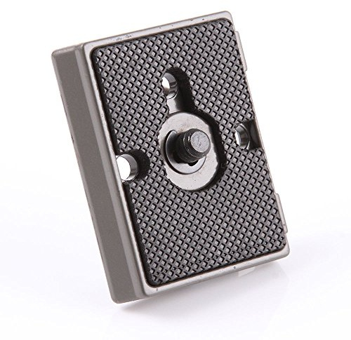 FocusFoto Piastra a sgancio rapido per treppiedi per fotocamera 1/4-20, montaggio a vite, compatibile con Manfrotto QR 200PL-14 323 RC2