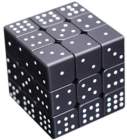 Speed Cube 3x3x3 3D Relief Effect Sudoku Braille Magic Cube Puzzle, IQ Reasoning Games Puzzles Special for the Blind Person, Weak Vision, ABS Material, 5.6cm/2.2