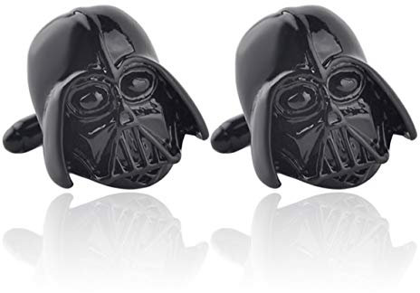 Schwarze Herren-Manschettenknöpfe Rebellen-Allianz, Darth Vader, 3D-Sammler, klassisch, intelligent, für Weihnachten, Geburtstag, Strumpffüller, Wichteln, kleines Geschenkset, Ideen für Kinder,