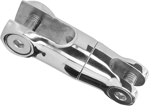 Conector de ancla de barco Aramox apto para cadena de 0,4 a 0,5 pulgadas, conector giratorio de ancla de barco de acero inoxidable 316, herrajes de doble junta