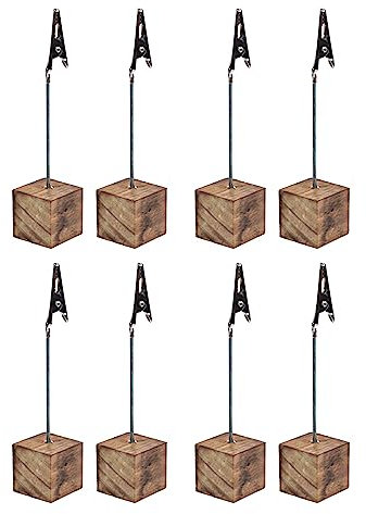 Aatpuss 8 Stücke Nachrichtenordner, Memohalter, Kartenhalter für Memohalter, für Präsentation von Visitenkarten und Grußkarten in Büros, Restaurants und Partys (Vintage-Farbe)