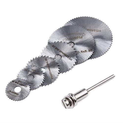 BARAC 6 Discos de Sierra Circular para Dremel, Mini HSS Hojas de Sierra Circular para Herramientas Rotativas Accesorios para Cortar Madera Plástico Metal