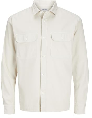 JACK & JONES JJETRAVIS LS NOOS Shirt, Moonbeam, XL