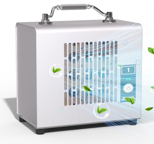 Microionxyz Purificatore d’Aria Ionizzatore Portatile, Senza Filtri, 6 Ore di Uso, Tipo-C di Ricarica, Rimuove il 99,5% di Polline e Fumo, Adatto per Viaggi, Ufficio e Camera da Letto, 25dB e 20㎡