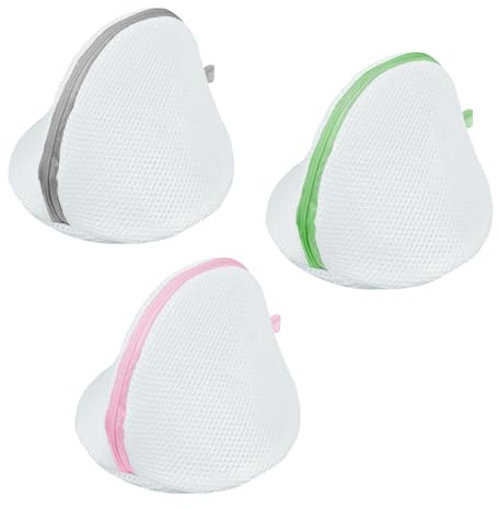 SSKHE 3 bolsas de lavado de brasier, bolsa de lavado con cremallera, bolsa de lavado para brasier que mantiene la forma de los brasieres