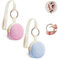 2 Mini Portagioie Donna da Viaggio in Tessuto a Strato Aria Borsa per Porta Gioielli Anelli PortaOrecchini Catene Collane Organizer Portaorecchini Ragazza Amica Compleanno 5,8*5,7*2,1 cm (Rosa&Blu)
