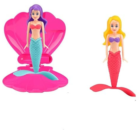 5 Stück Unterwasserspielzeug Kinder - Shell Meerjungfrau Spielzeug, sinkende Muschel öffnet Sich automatisch, Meerjungfrau steigt anmutig auf, Unterwasser interaktives poolspielzeuge tauchspielzeug,