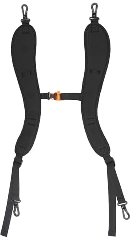 Greabuy Ergonomisk design ersättningsryggsäck rem med bröstrem för vandring ryggsäck utomhusutrustning 600D Oxfordtyg justerbar vadderad axel, c