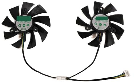 ZMHYGEW 2 Ventiladores para Tarjetas gráficas GA92S2H, CF9015H12S, Enfriador de Video para Emtekinc, EMTEK GTX1660, Super, Miracle II 6GB PLA09215B12H(GA92S2H)