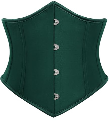 Women Corset Belt Wide Waist Lace Up Pirate Accessories Forest Green 6