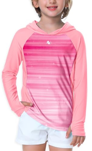 Arankhiger Jungen UV Shirt UPF50+ Rashguard mit Kapuze Kinder Badeshirt 128