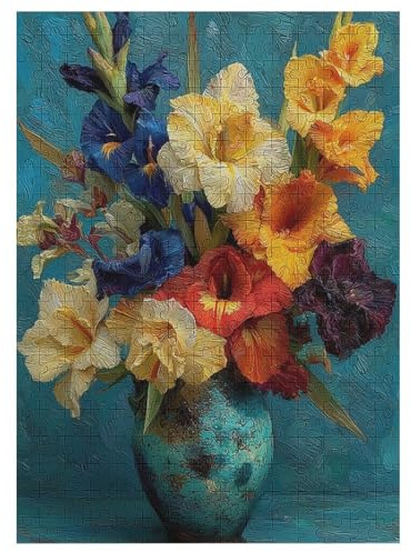 Artistic Jigsaw Puzzle for Adults - Blazing Gladiolus A Beautiful and Enjoyable Wooden Puzzle for Leisurely Fun, Family Time and Heartwarming Wall Decor Gift