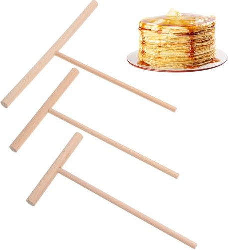 Elegaperma 3 stycken crêpefördelare, crêpetillbehör, T-formad crêpe-tunna, CrepesMaker för crêpes, pannkakor