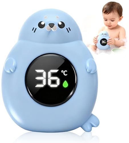 Impermeabile Termometro da Bagno per Bambini, Termometro Bagnetto Neonato Digitale, Giocattolo per Vasca, Schermo di facile lettura, Adatto per Vasche da Bagno per Bambini e Piscine