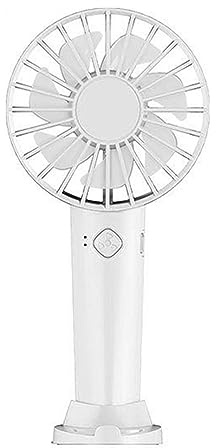 Bärbar handfläkt, USB-handhållen fläkt, 3 hastigheter, tyst, flerfärgad, kontor/student/utomhus(White)