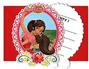 Procos 6 Invitations + enveloppes Elena d'Avalor - Coloré - Taille Unique