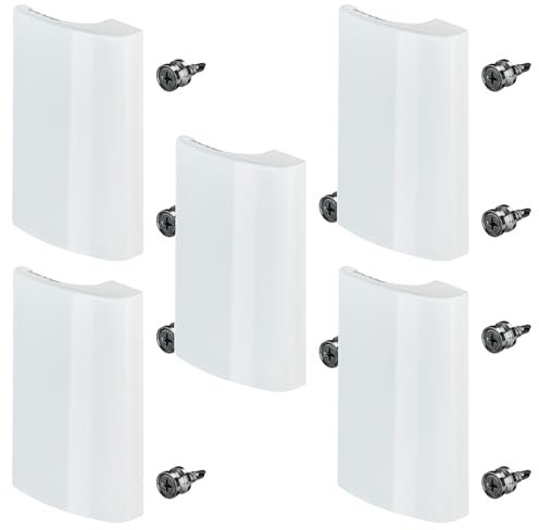 SOTECH 5 Stück Balkontürgriffe SEJA Aluminium / 82 x 52 x 20 mm/weiß Türgriff