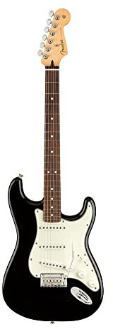 Fender Player Stratocaster SSS E-Gitarre, mit 2 Jahren Garantie, schwarz, Pau Ferro Griffbrett