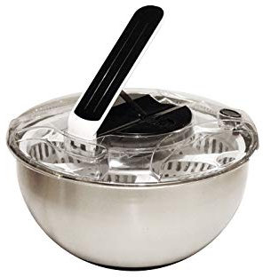 BAUMALU Centrifuga per insalata, acciaio, 28 x 17,5 cm