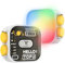 Video Light RGB, PHOTOOLEX Tofu Camera Light Mini 360° Full-Color w 2000mAh Rechargeable battery, 2500K-9900K Dimmable Led Panel Light, Photography Lights Support Magnet Adsorption, Selfie Light