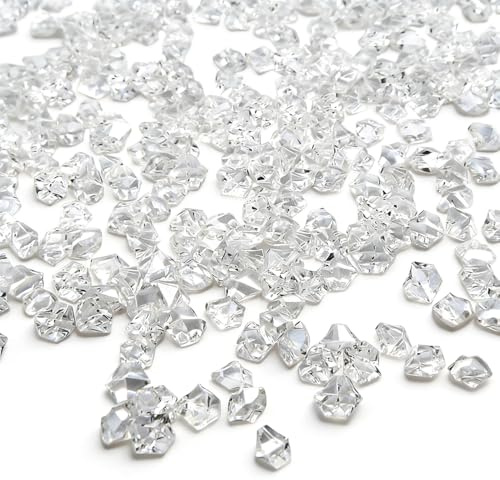 Relleno de Hielo Reutilizables de Piedras 500g Cristal Transparente para Relleno de Jarrones Accesorios de fotografía Decoración de Boda(12×14mm)
