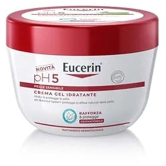 Eucerin pH5 Crema Gel Idratante 350 ml, Crema idratante corpo dalla texture ultra leggera ad assorbimento rapido, Gel corpo con Dexpantenolo e Glicerina per pelle secca e sensibile