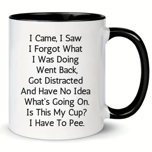 MissDaisy Rolig mugg för äldre äldre, 325 ml keramisk kaffe/tekopp, seniorgåva, födelsedag, mors dag, fars dag, jul