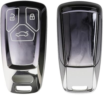 kwmobile Custodia Compatibile con Audi con 3 tasti Smart Key (solo Keyless Go) - Cover Chiavi Auto Protezione Copri Telecomando - Copertina Chiave - Copertura Gommata Silicone TPU