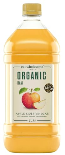 Eat Wholesome Organic Apple Cider Vinegar, 2L - Raw, Unpasteurised, Unfiltered, Award-Winning, With The Mother, Vegan
